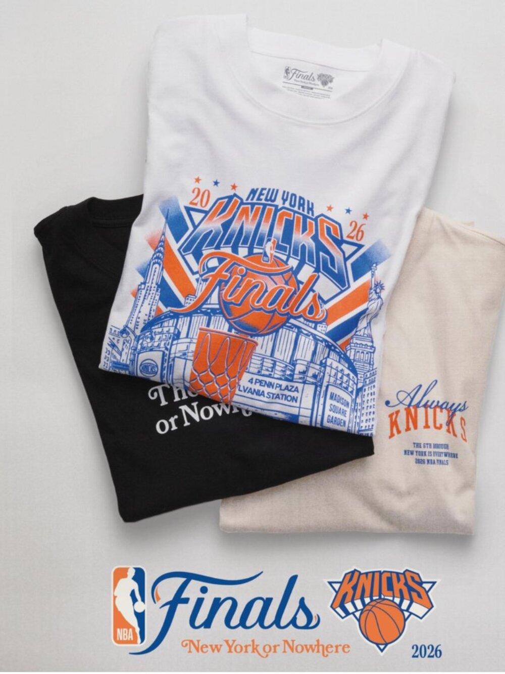 Nylon x Knicks 2026 - New York or Nowhere T-Shirt Black Med NWT